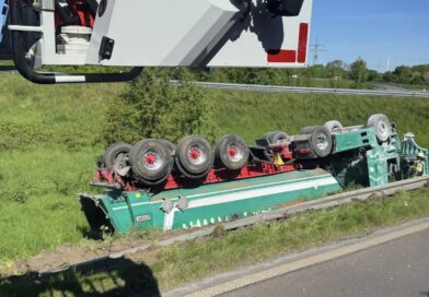 B3 – LKW-Brand nach Verkehrsunfall