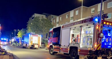 B4Y Brand in einem 7 geschossigen Wohnhaus