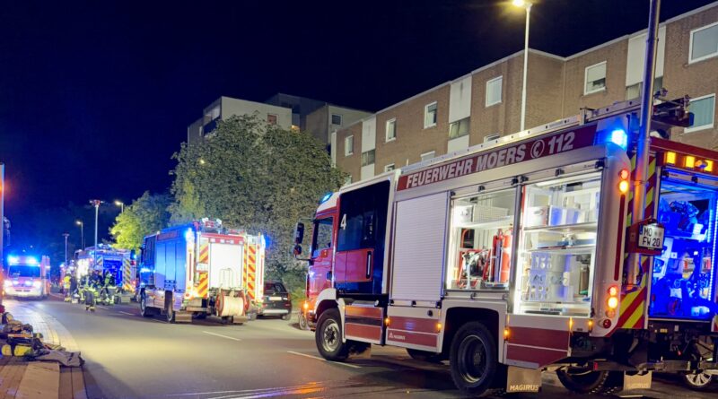 B4Y Brand in einem 7 geschossigen Wohnhaus